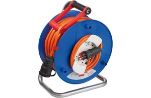 Kabelrolle 230 V (IP21) Garant G Kunststoff blau, Kabel orange (3G2,5)